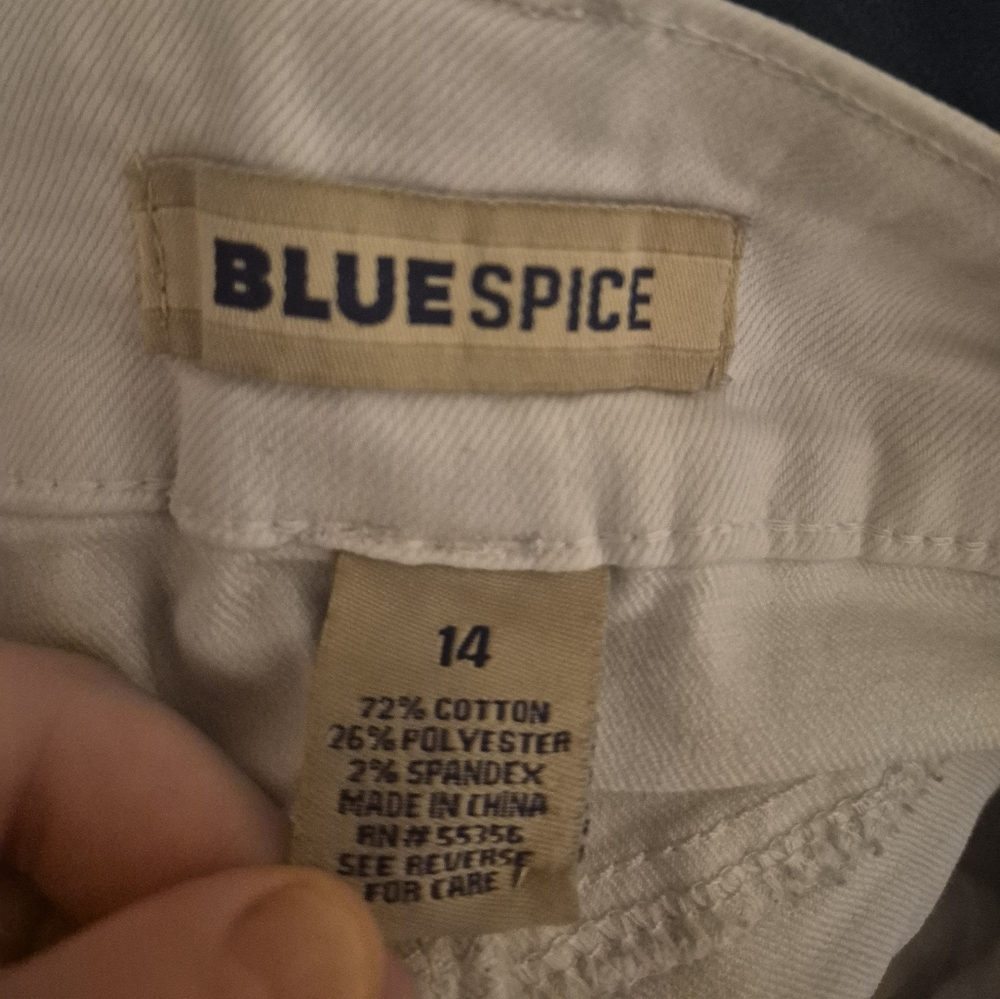 Blue Spice Classic White Trousers